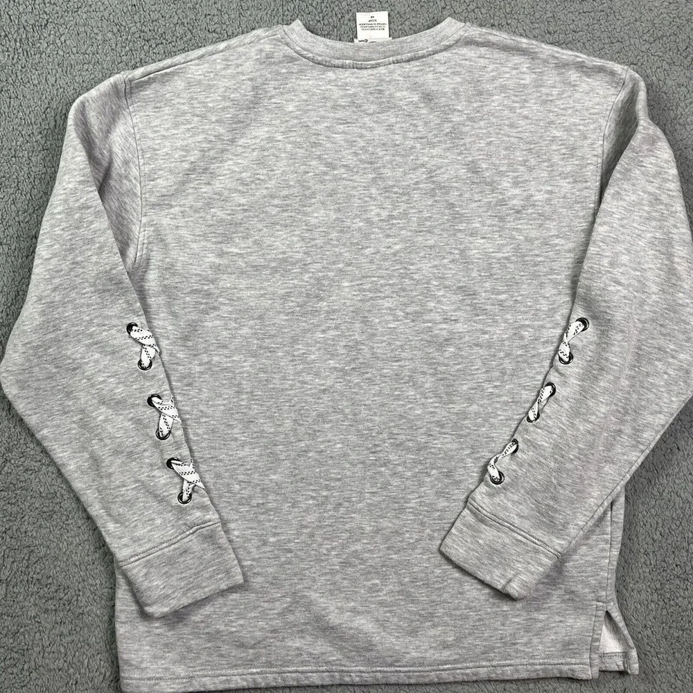 Minnesota Wild Crewneck Sweater Gray Hockey‎ Laces Sweatshirt NHL Size Small